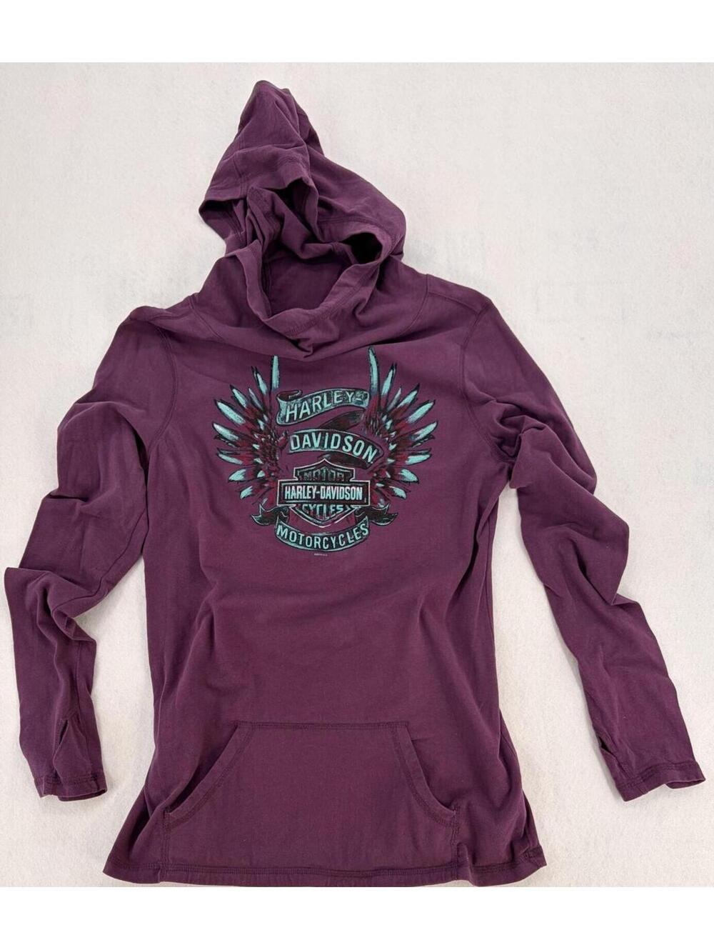 Harley-Davidson Hoodie Size M Purple Vintage Classic Streetwear